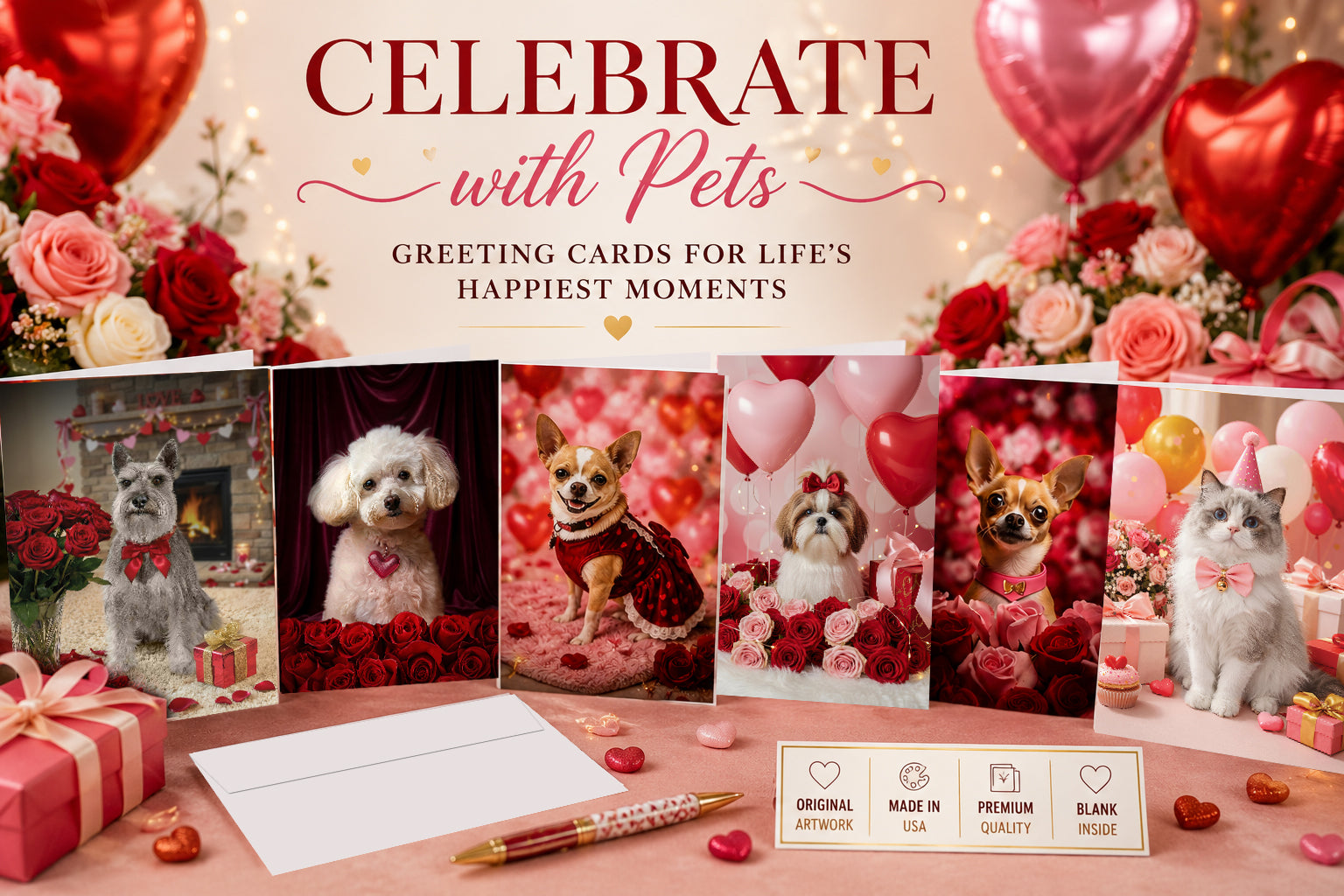 Celebrate with Pets: Greeting Cards for Life’s Happiest Moments