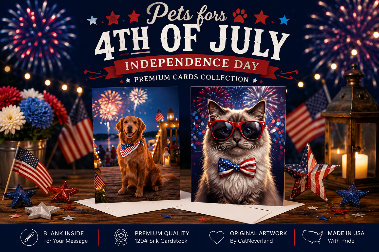 Celebrate Independence Day with Pet-Inspired Greeting Cards from CatNeverland
