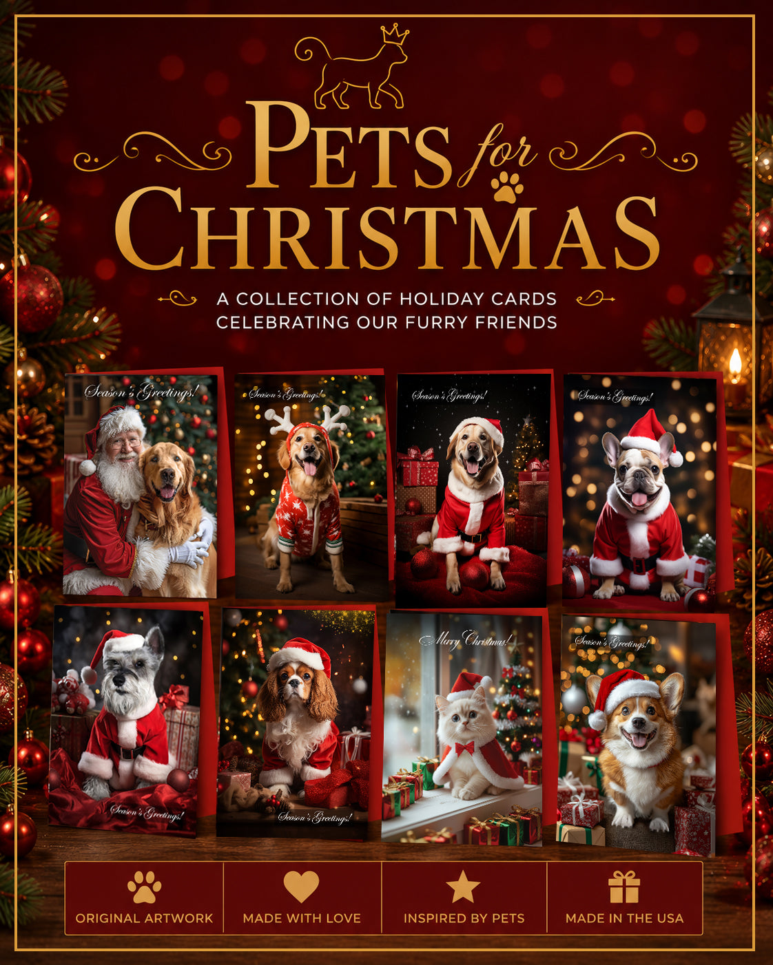 Pets for Christmas Cards