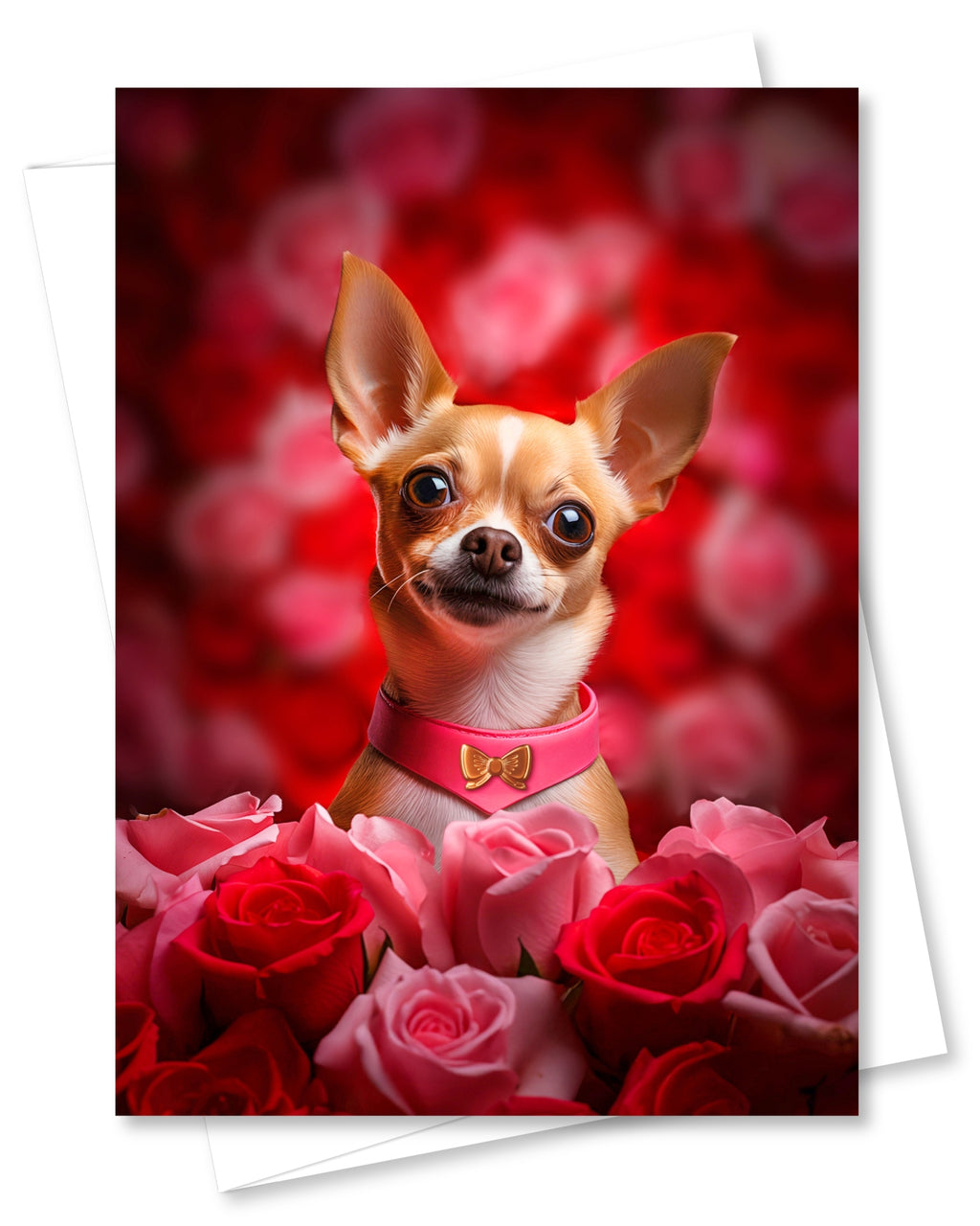 Chihuahua Greeting Card – Cute Dog Love Card for Valentine’s Day, Anniversary, Birthday & Sweet Sixteen, Blank Inside 5x7, Premium Card with Envelope, Celebrate Collection, Made in USA