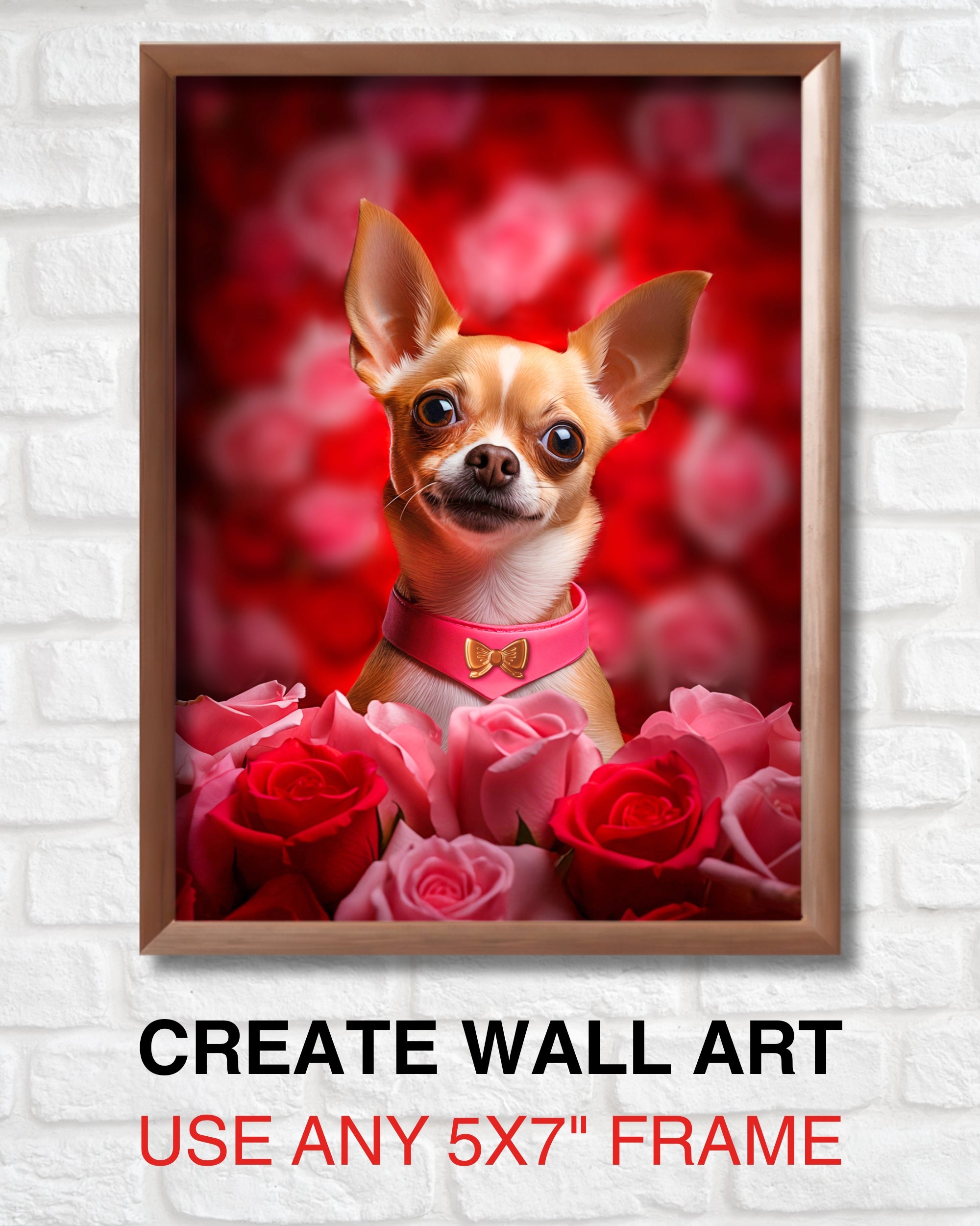 Chihuahua Greeting Card – Cute Dog Love Card for Valentine’s Day, Anniversary, Birthday & Sweet Sixteen, Blank Inside 5x7, Premium Card with Envelope, Celebrate Collection, Made in USA